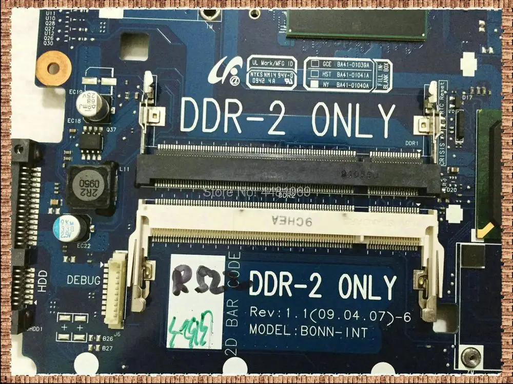 Материнская плата для ноутбука samsung R522 R520 материнская GM45 DDR2 с процессором