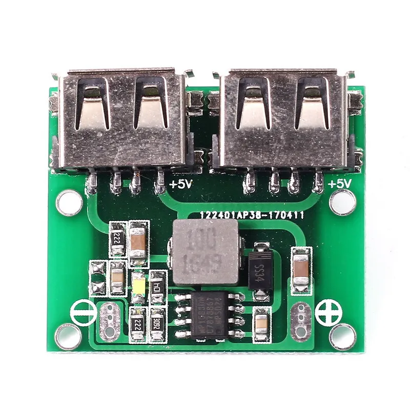 9V 12V 24 В до 5 DC Шаг вниз Зарядное устройство Мощность модуль Dual USB Выход Buck
