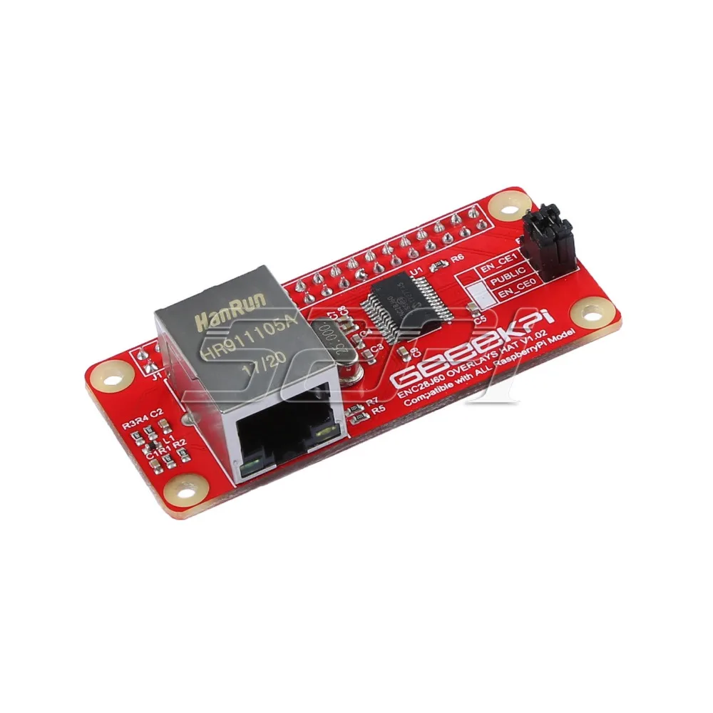 Сетевой адаптер 52Pi Enc28j60 для Raspberry Pi 4 B ( Model ) / Zero|Аксессуары демонстрационных