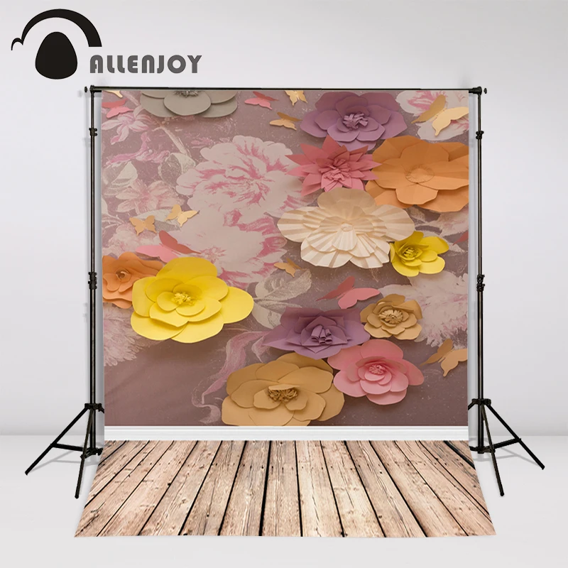 Allenjoy фоны для фотосъемки Цветущий цветок желтый розовый 3D стерео детский