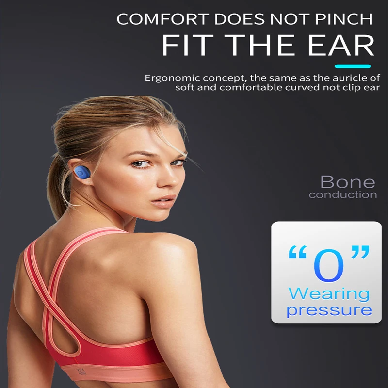 DT-01 Bluetooth V5.0 гарнитура спортивные беспроводные наушники 3D стерео мини в ухо