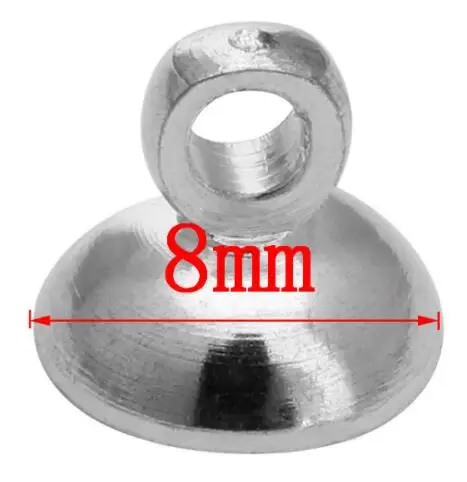 8mm rhodium 100 шт./лот, золото, серебро, черный цвет, медь, жемчуг, разъемы для основания кулона, крышка под ключ, подходит для 6 мм, 8 мм, бусины для женщин, сделай сам, ювелирное изделие - Цвет: 8mm rhodium