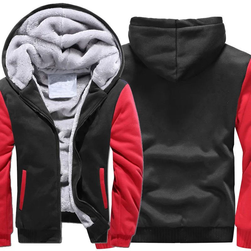 Размер США/ЕС Супер Теплые Толстовки мужские зимние толстые флисовые куртки