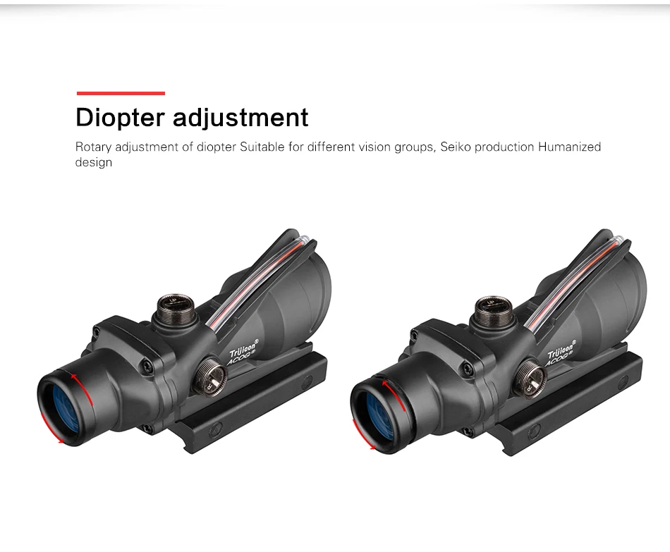 ACOG 4X32 охотничий прицел оптика из настоящего волокна красный зеленый с подсветкой шеврон стекло гравированное сетка тактический оптический прицел