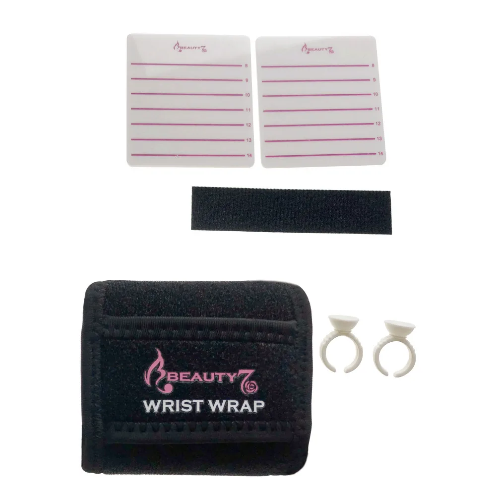 BEAUTY7 1 Set Makeup Eyelash Holder Acrylic Pallet with Wrist Wrap Eyelashes Extension Individual Volume Tile Pallets | Красота и