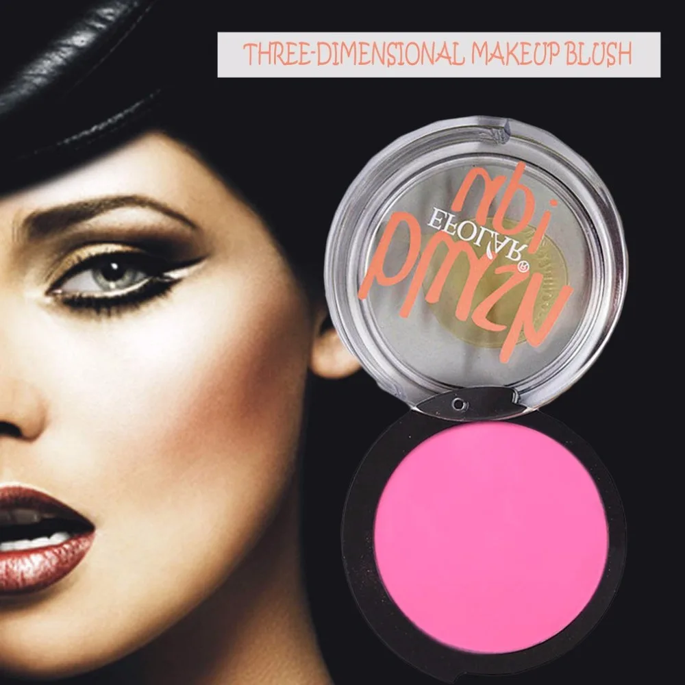 Гладкие трехмерные Румяна Пудра блестящий цвет румяна палитра Очаровательная