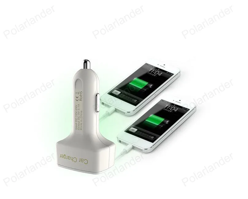 Двойная USB квадратная розетка для автомобильного прикуривателя зарядное