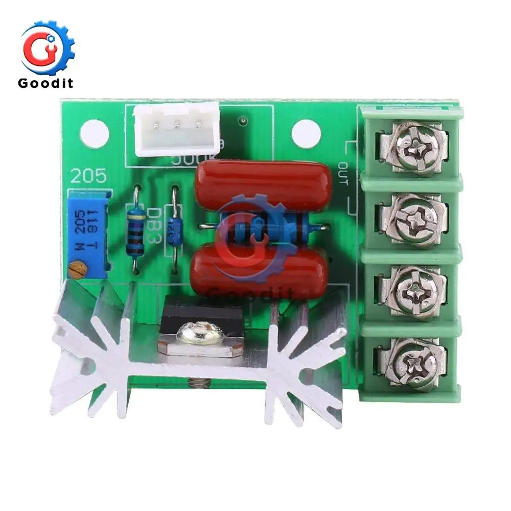 AC 50 V-220 V 2000W регулятор скорости двигателя высокая мощность SCR регулятор напряжения Диммеры Регулятор модуль с потенциометром 110V