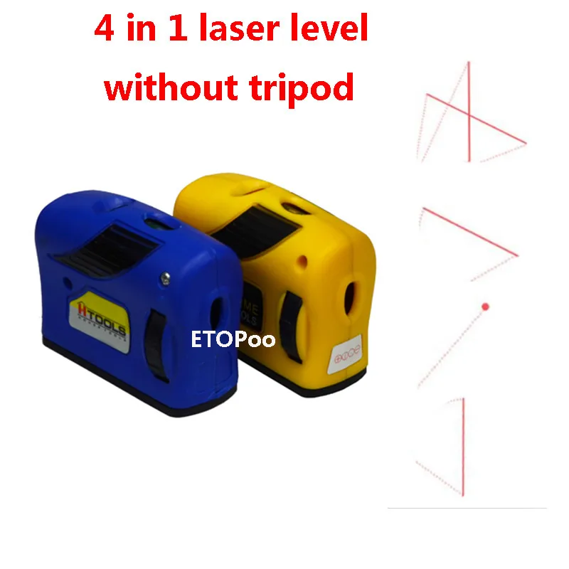 without tripod Инфракрасный лазерный уровень 4 в 1 перекрестная линия лазера с магнитом многофункциональные измерительные ручные инструменты - Цвет: without tripod