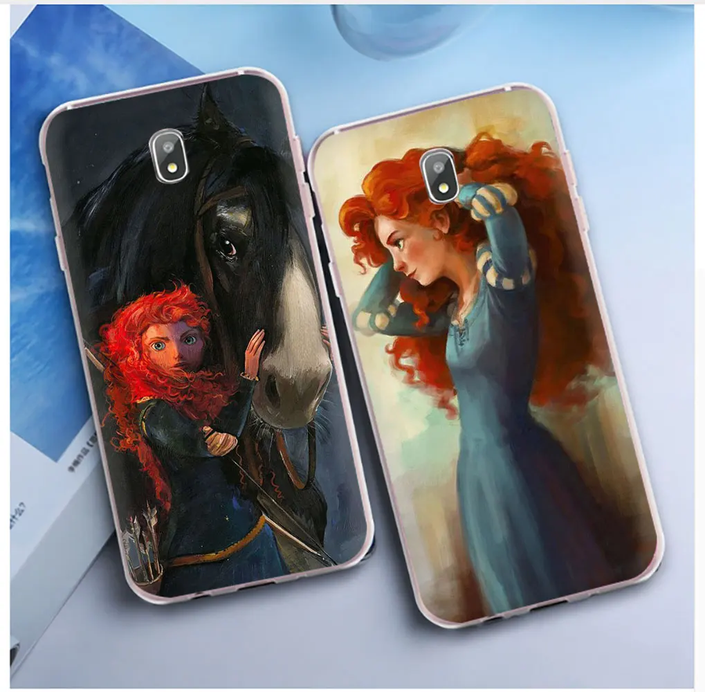 Мультяшный жесткий чехол для телефона Brave Merida Samsung Galaxy S6 7 Edge S8 9 10 Plus Note 8 M10 20