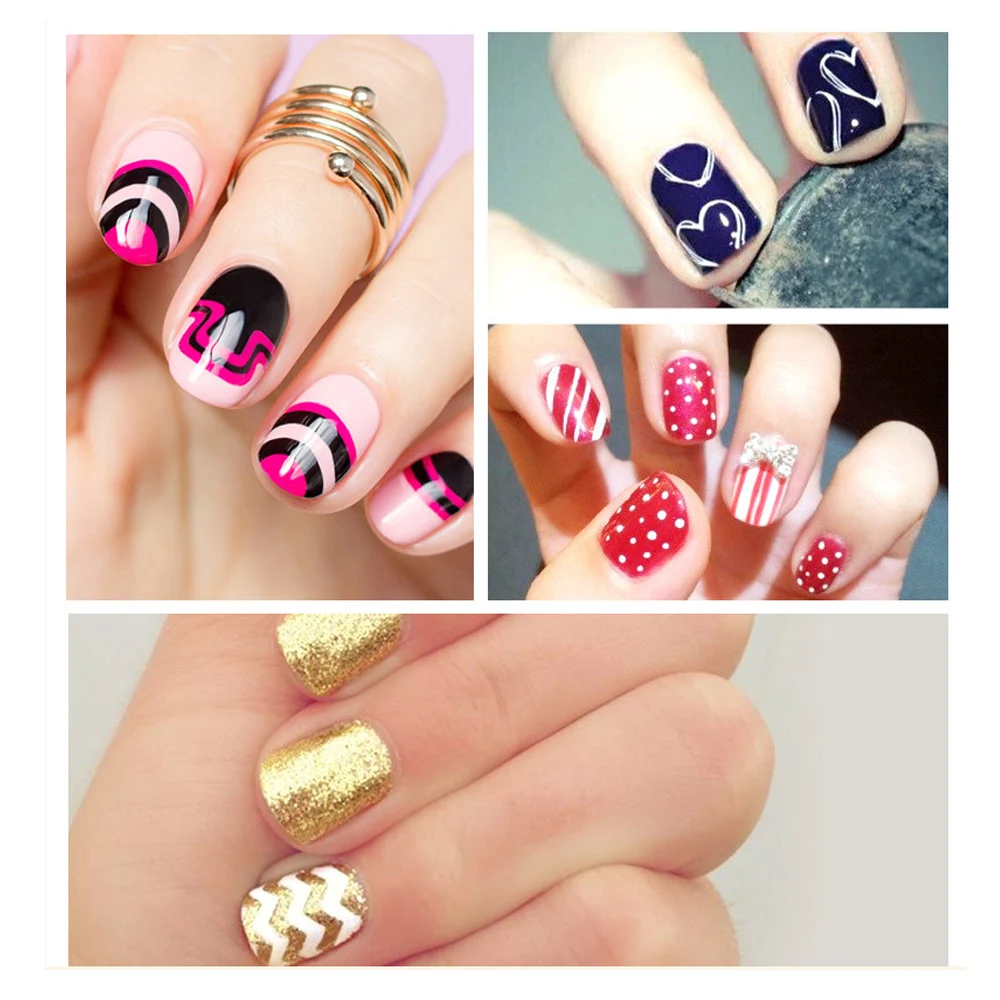 15 шт./компл. Глубокий Розовый Nail Art инструменты набор кистей для рисования Краски