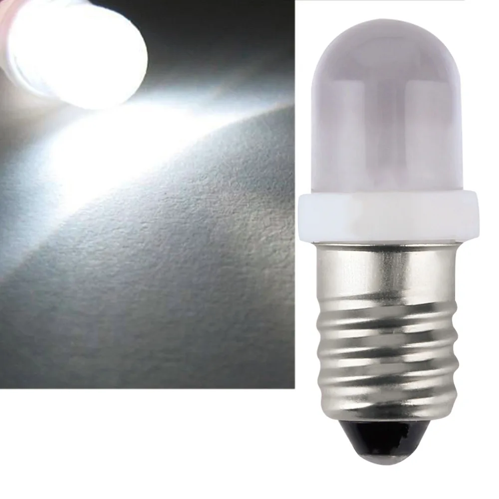 

2Pcs/pack Low Power Consumption E10 LED Screw Base Indicator Bulb Cold White 6V DC Illumination Lamp Light