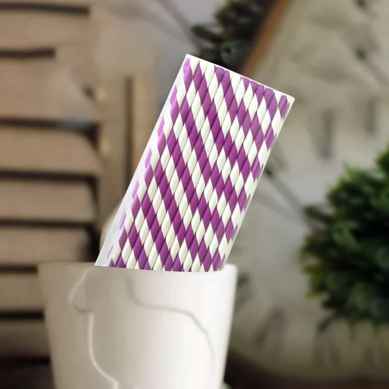 100 шт. светло-розовые бумажные соломинки для детского душа свадебной вечеринки