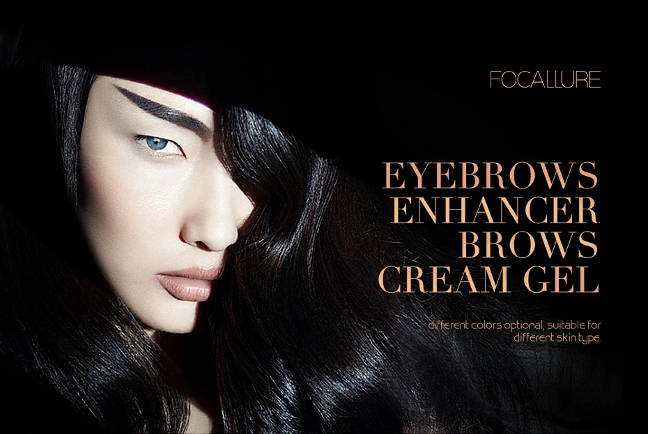 FOCALLURE, профессиональный гель для бровей, 5 цветов, водонепроницаемый, для бровей, усилитель, крем, макияж с кистью