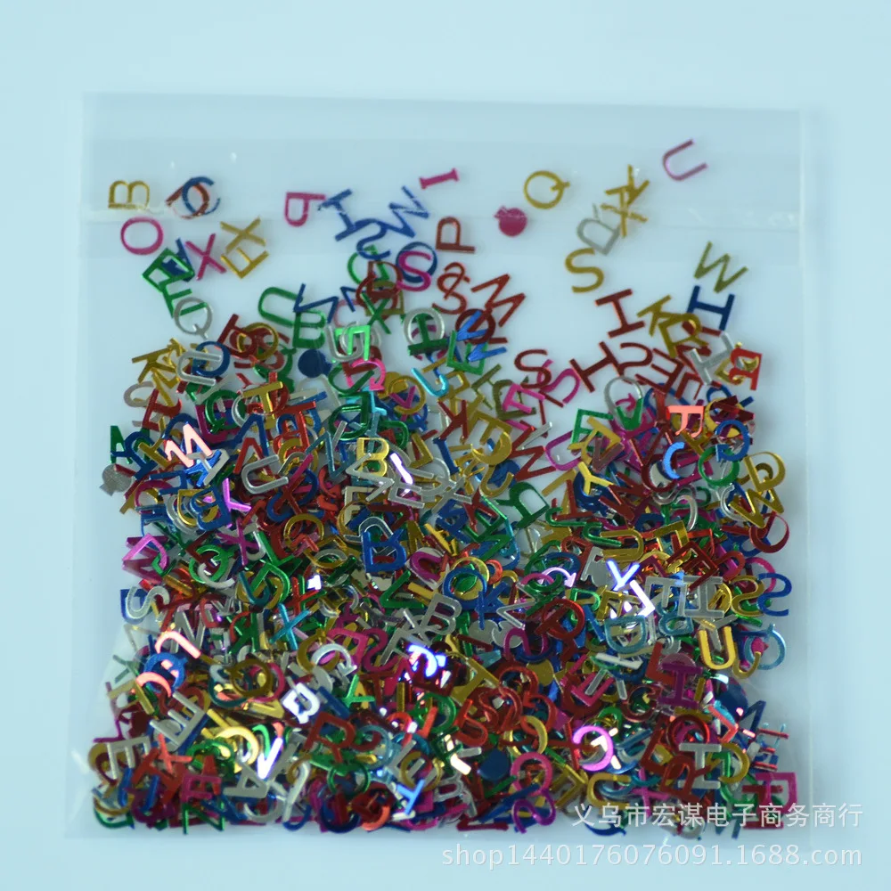 Алфавит с конфетти 6 мм 150 г разные цвета|scatter| |