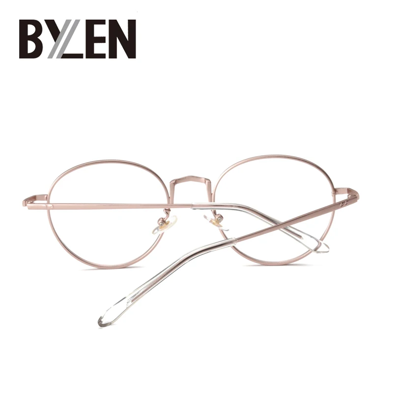 BYLEN, винтажные оправы для очков для женщин и мужчин, брендовые, Deisgner, овальная металлическая оправа, прозрачные линзы, очки для глаз, оптические очки de grau