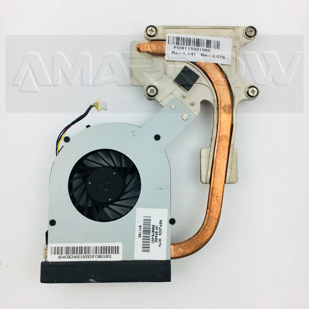 Оригинальный теплоотвод для ноутбука кулер процессора HP 4525S 4720S 598676