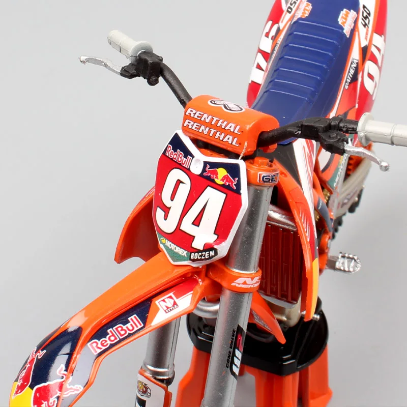 1:12 Масштаб KTM 450 SXF Красный № 94 Кен Роксен Мотокросс быка Байк транспортных средств Реплика мотоцикл литья под давлением модели игрушки