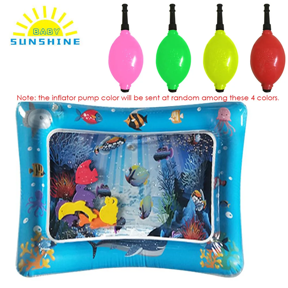 Надувной водяной коврик Tummy time для малышей Детский развивающий игровой центр