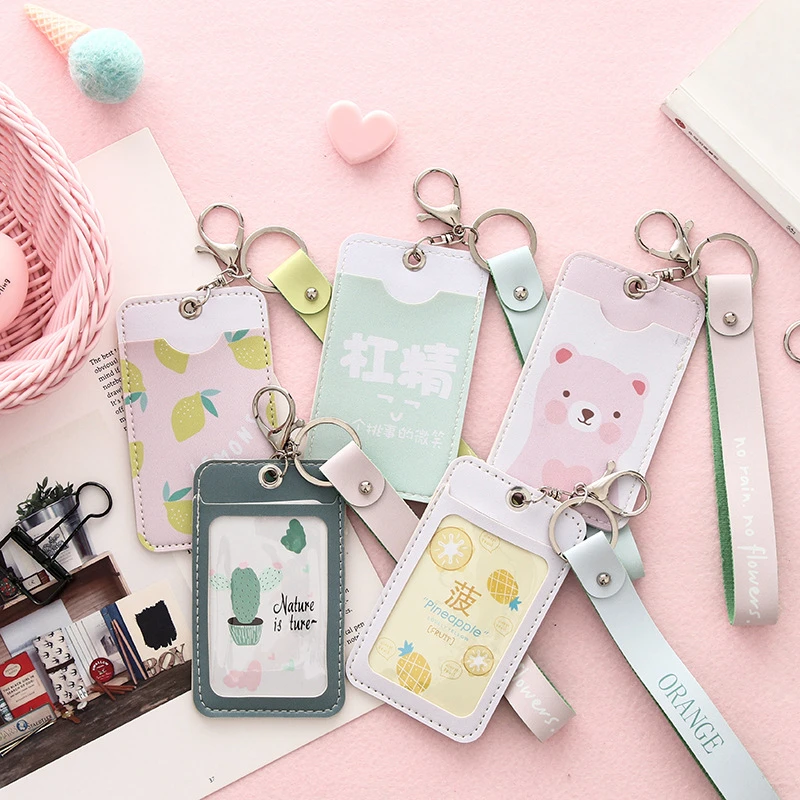 Kawaii, животное, кот, ремешок, банк, кредитный ID держатель для карт, чехол для женщин, для путешествий, банк, автобус, кредитная карта, брелок, кошелек, держатель на цепочке