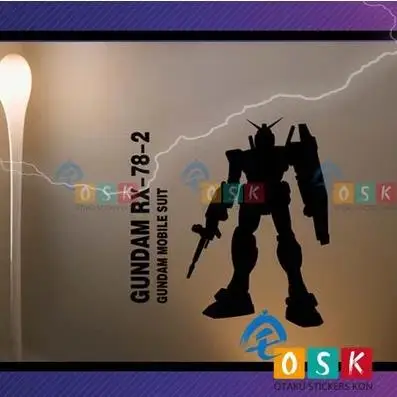 Японский мультфильм виниловая наклейка аниме RX 78 2 робот Гандам художественная