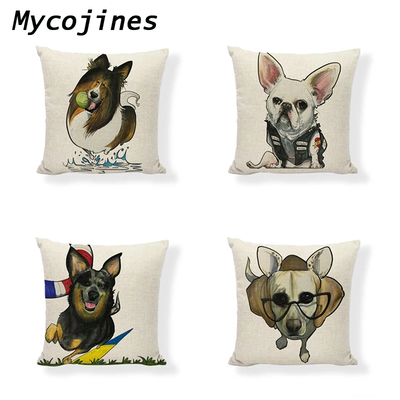 45*45 см наволочка золотого ретривера для бульдога Чихуахуа Shetland Sheepdog Beagle Yard
