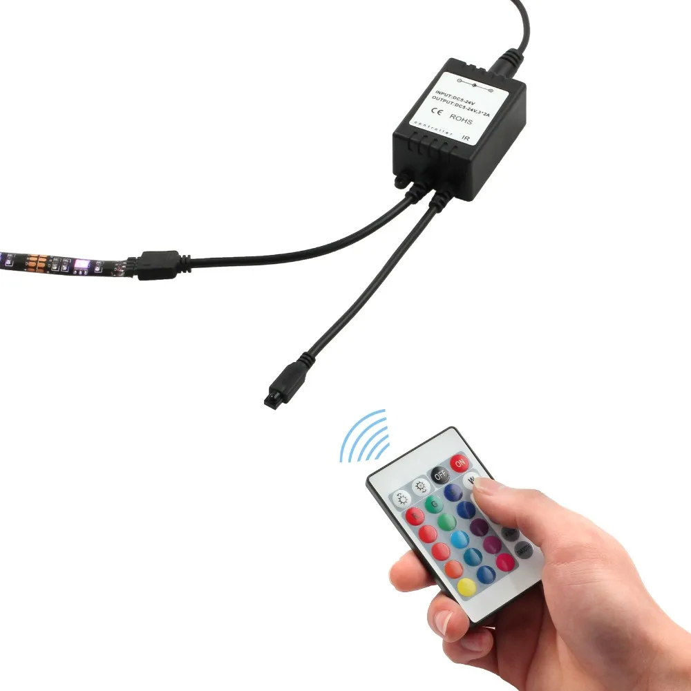 Proster 4x40 см питаемые через USB порт Светодиодные ленты RGB IP65 Водонепроницаемый Рождество стол Декор лампы лента светодиодный лента для ТВ фонового освещения