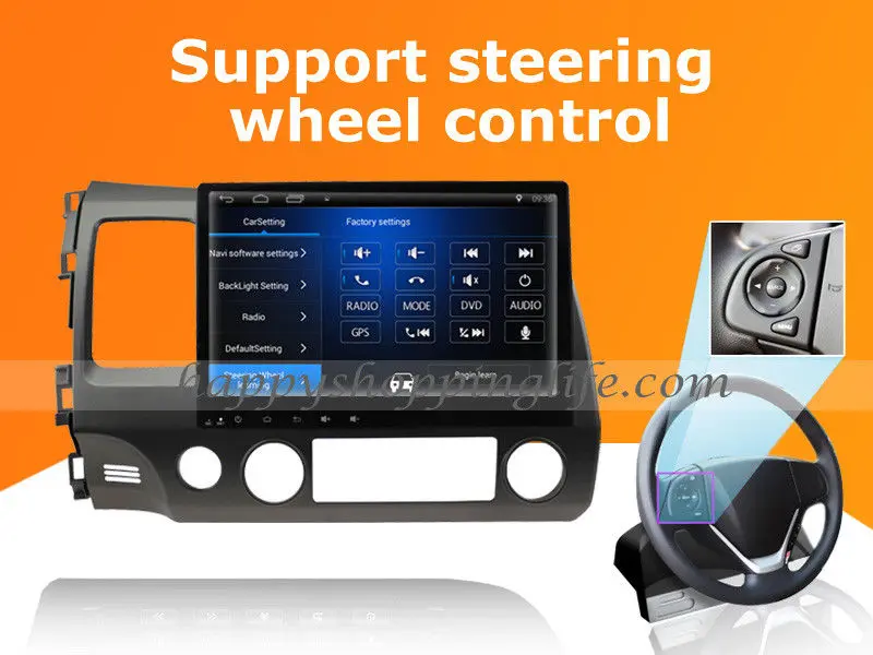 10 1 &quotAndroid 7 Автомобильный мультимедийный плеер для Honda Civic 2006-2011 DVD Авто Радио