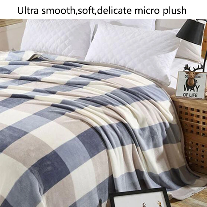 Модное голубое серое мягкое теплое из искусственной норки Фланелевое флисовое