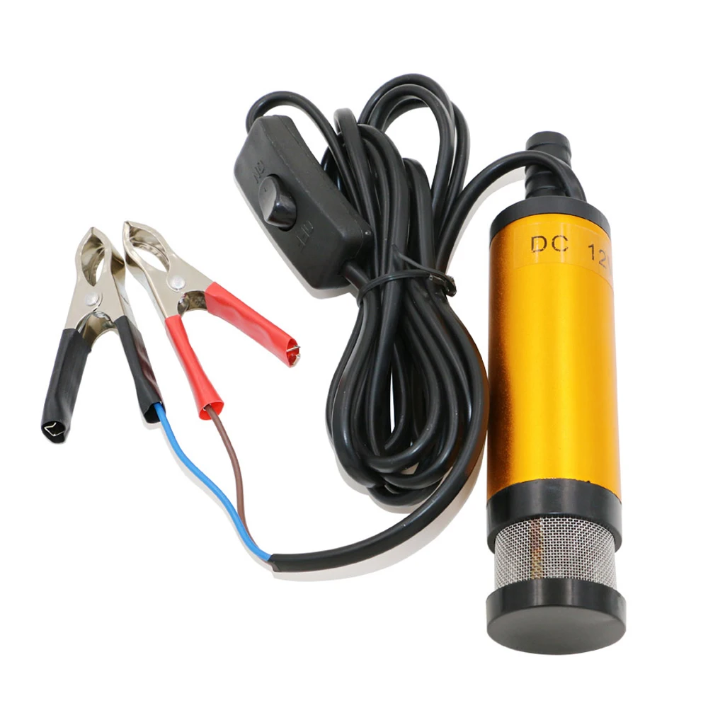 12v 24v корпус из алюминиевого сплава, Dc Электрический погружной насос для перекачки дизельного масла воды, 12l/мин, топливоперекачивающий насос 12 вольт