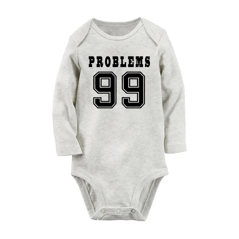 99 problems дизайн для новорожденных комплект детской одежды цвета: серый белый