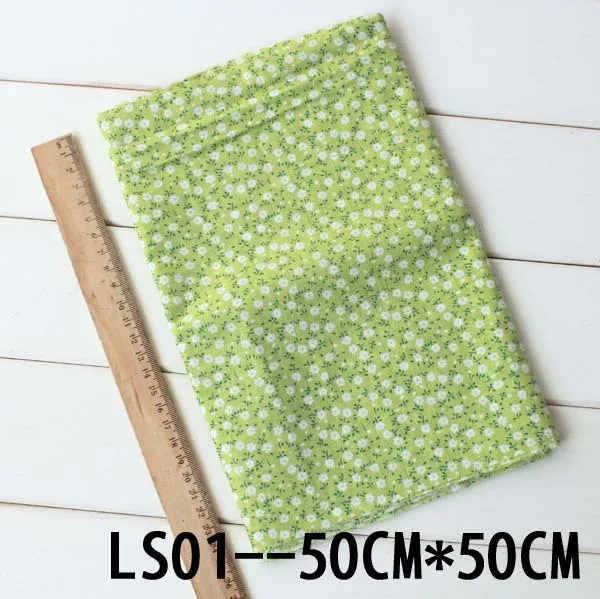 Booksew 7 шт. 50 см x 50 см зеленый хлопок Ткань Жир четверть комплект Цветочный Ассорти ремесло ткань тильда для шитья Tecido
