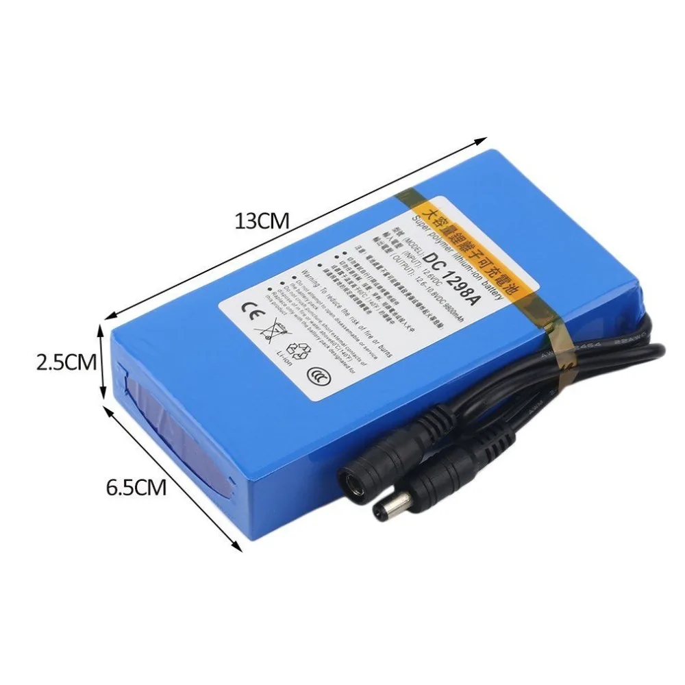 Бесплатная доставка Lipo аккумулятор Портативный 9800mAh DC 12V 12 6 V супер