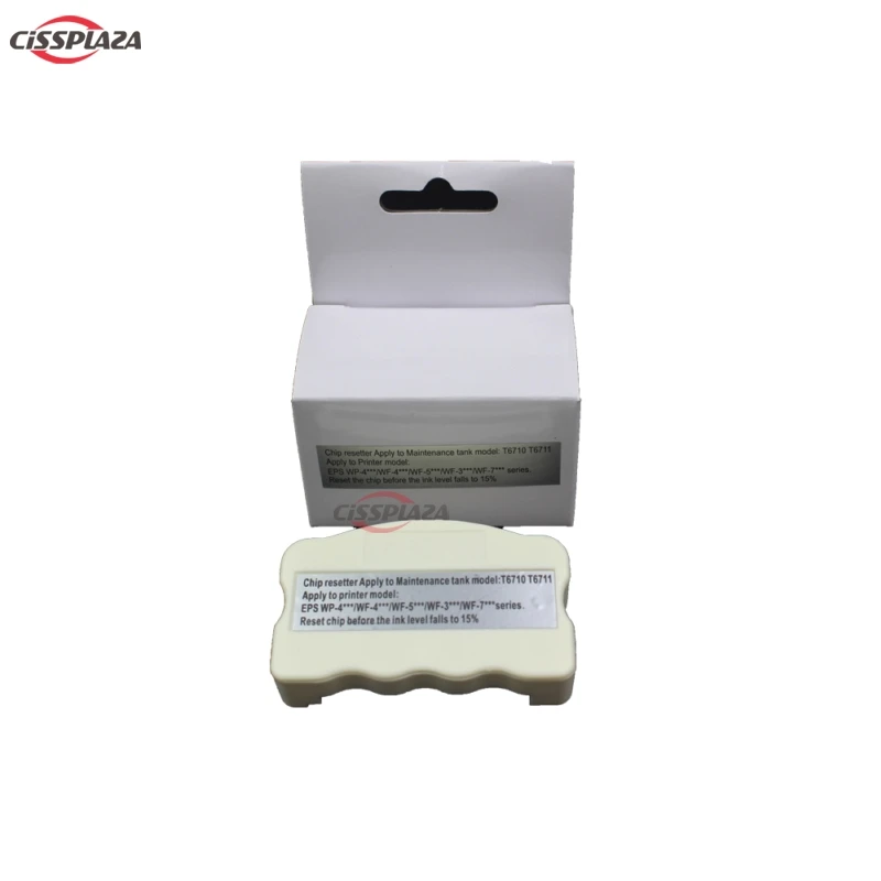 CISSPLAZA 1PK T6710 T6711 восстановитель чипа емкости для отходов чернил совместимый с Epson WF