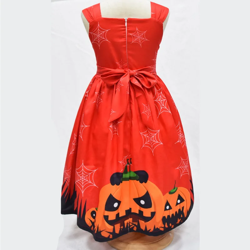 Vampirina/костюм для девочек Платье Хэллоуина Детское платье с тыквой vestidos