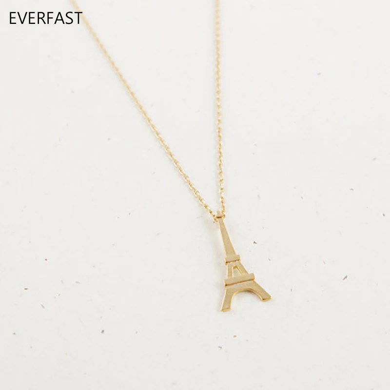 

1 шт. модное ожерелье с подвеской в виде Эйфелевой башни Everfast, модное простое ожерелье с памятью, ювелирные изделия для женщин и девушек