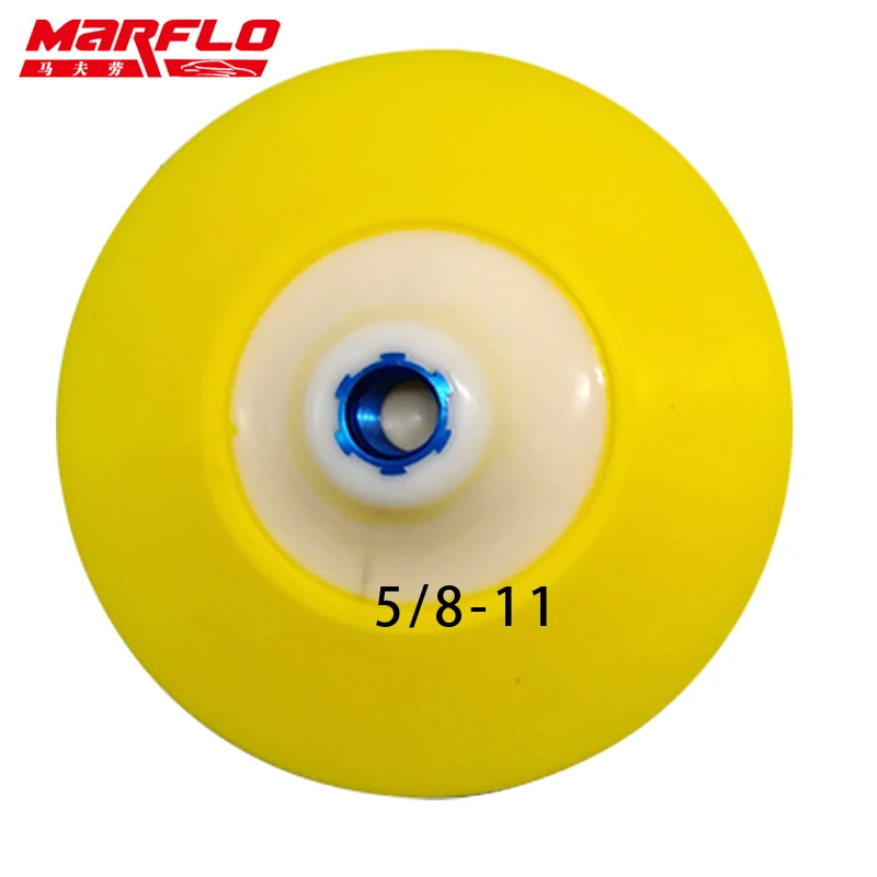 US Thread 6inch Marflo Автомойка диск-подкладка с Полировочная Губка Pad " резьба M14 M16 5/8-11 гибкий шлифовальный круг - Цвет: US Thread 6inch