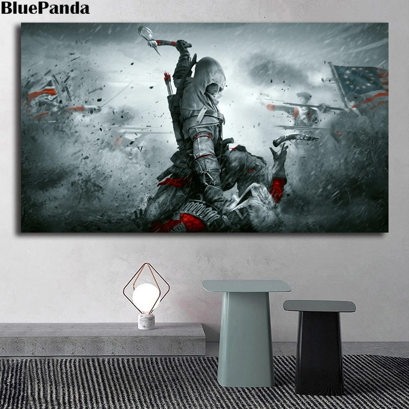 Игра Assassinings Creed III ремастеринг холст печать картина модульные картины для