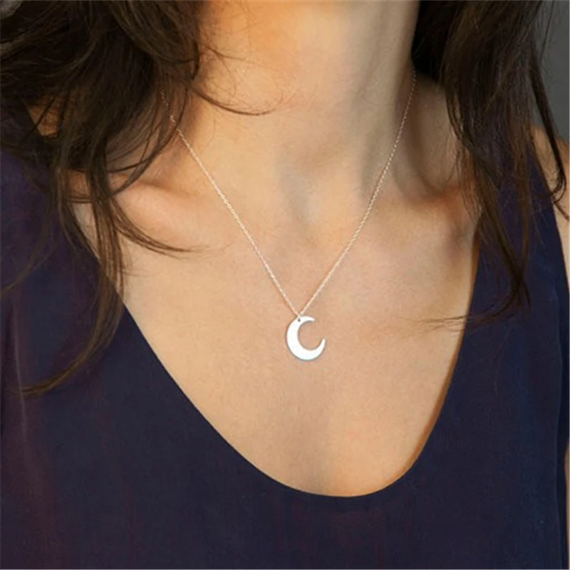 Женское Ожерелье с кулоном простой модный полумесячный стиль | Украшения и