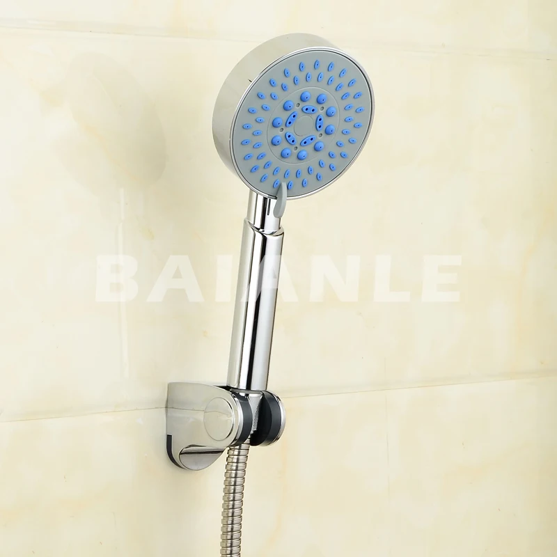 Насадка для душа из АБС пластика хромированная с держателем и шлангом|saving shower|water