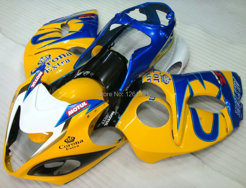 

100%Fit injection blue yellow Fairings For SUZUKI Hayabsa GSXR1300 08 09 GSX-R1300 GSXR 1300 2008 2009 #BYOOT fairing kits