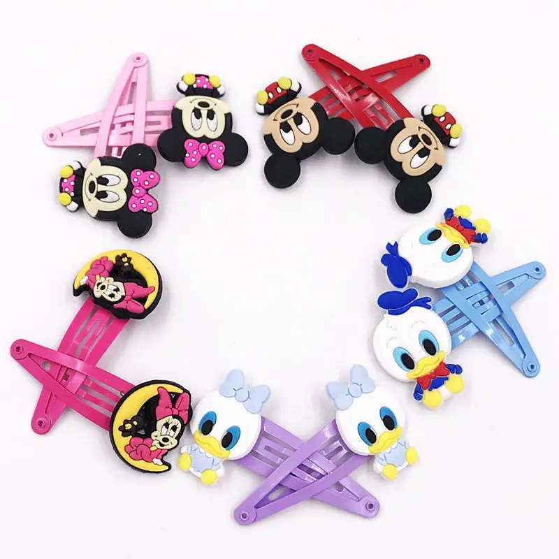 6 10 шт. милое нижнее белье для девочек с рисунком Минни Микки Дейзи девушка шпилька для волос, Детская зажим, аксессуар для волос Головные уборы для детей, подарок на день рождения, заколки - Цвет: 6