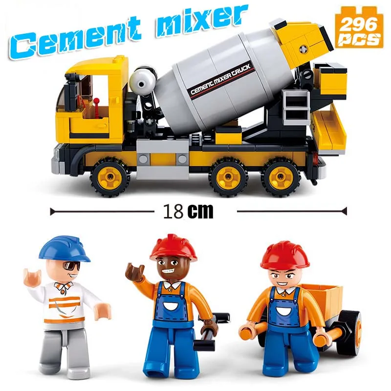 SLUBAN 0550 блок инженерный Бетономешалка модель 296 шт DIY Развивающие строительные