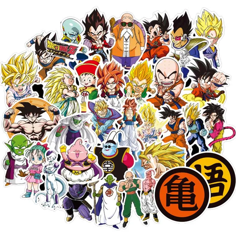 100pcs Dragon Ball 100 шт Dragon Ball Z наклейка s Аниме Супер крутые наклейки Goku для ноутбука чемодана гитары холодильника велосипеда мотоцикла автомобиля - Цвет: 100pcs Dragon Ball