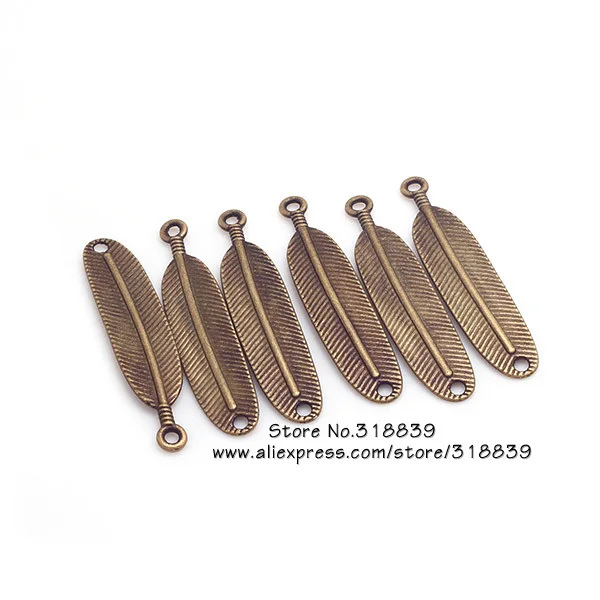 Перьевые соединители для браслетов винтажный металлический цинковый сплав
