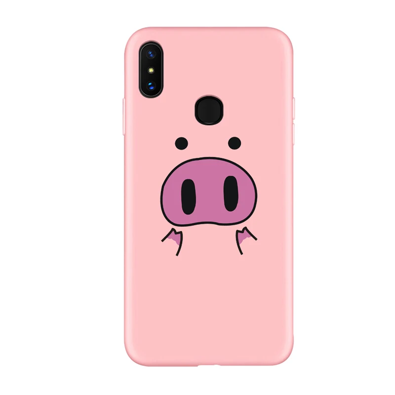 Мягкий чехол для телефона чехол для huawei P9 P8 lite P10 P30 P20 Lite P Smart Honor 20 10 9 8 Lite 8X 7A Pro красочные coque - Цвет: Pig 1 pink case