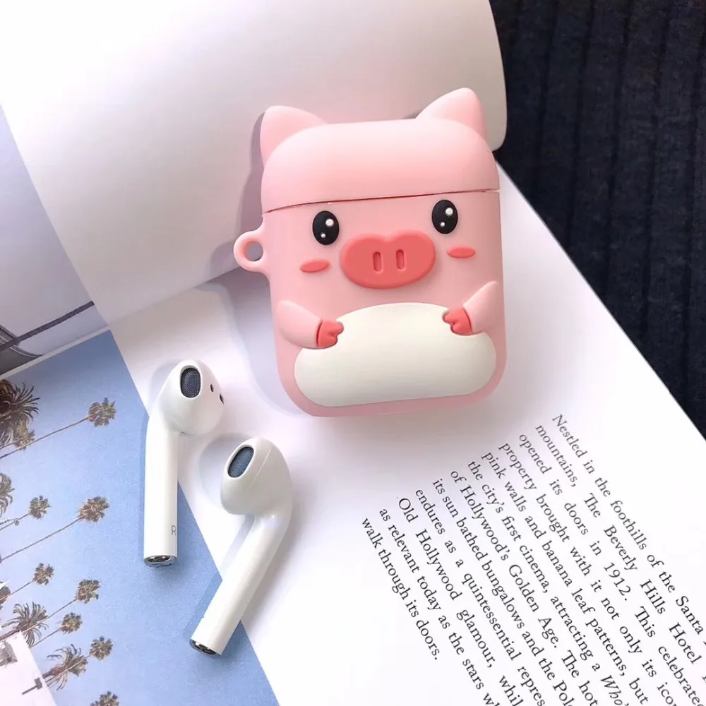 Милый Bluetooth беспроводной Чехол для наушников Apple AirPods 1 2 силиконовый защитный