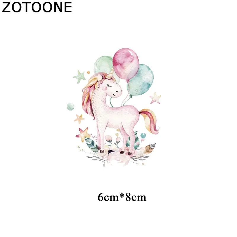 

ZOTOONE Cute Unicorn Patches for Kids Iron on Transfers for Clothes T-shirt Heat Transfer Stickers DIY Accessory Appliques