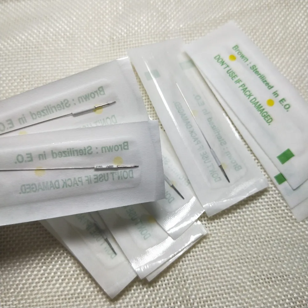 

100 Pcs Disposable Sterilized 5RL Needles Permanent Makeup Traditional Needles 5RL For Eyebrow/Lip Tattoo Pen