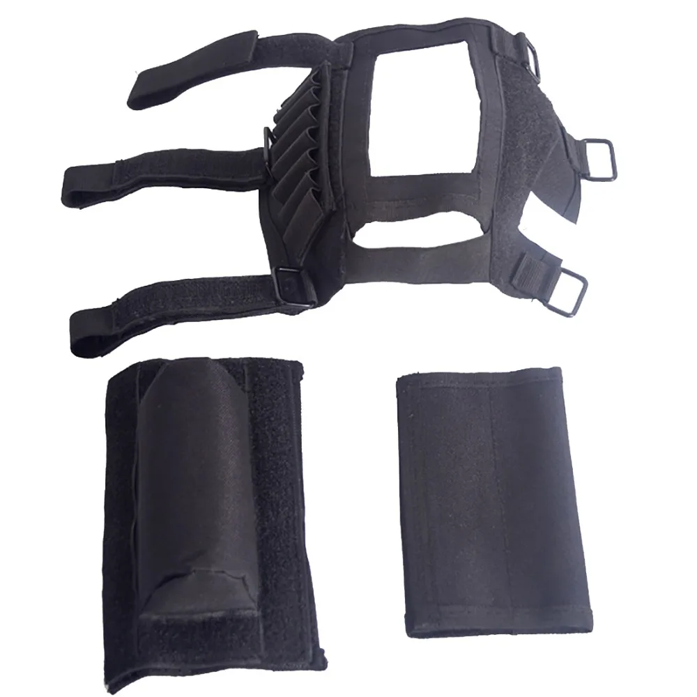 Держатель патронов на приклад охотничьей винтовки с подушкой для щеки и 7 насадками для винтовки, универсальный комплект аксессуаров для использования на открытом воздухе с карманным отсеком.